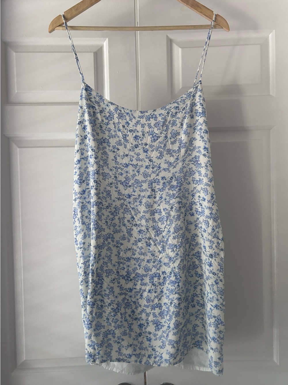 Z Supply White Dress with Blue Floral Print